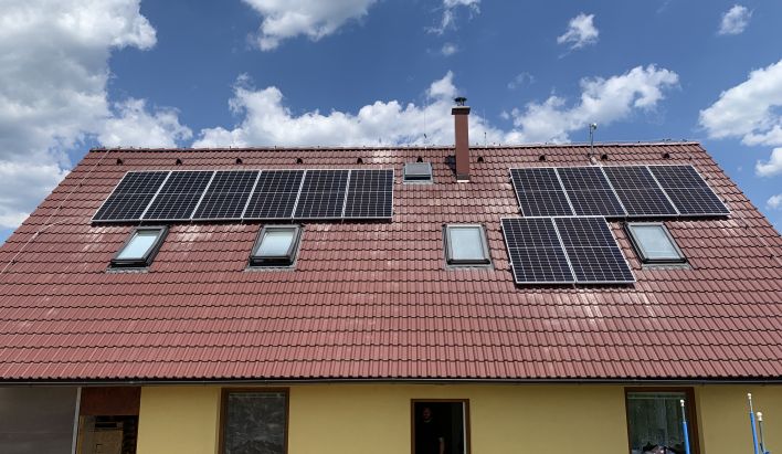 Realizace fotovoltaiky: RD Vysoké 